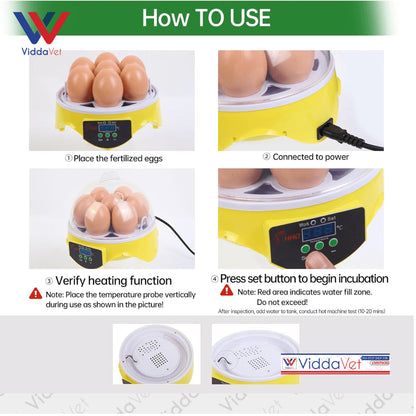 7-Egg Incubator 360° View Poultry Incubator